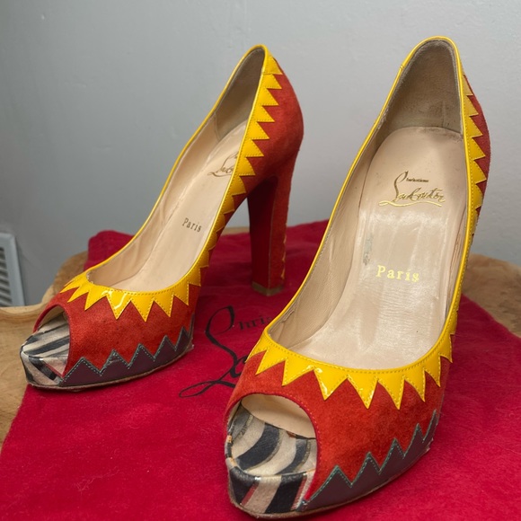 Christian Louboutin peep toe heels 38 - Picture 11 of 16